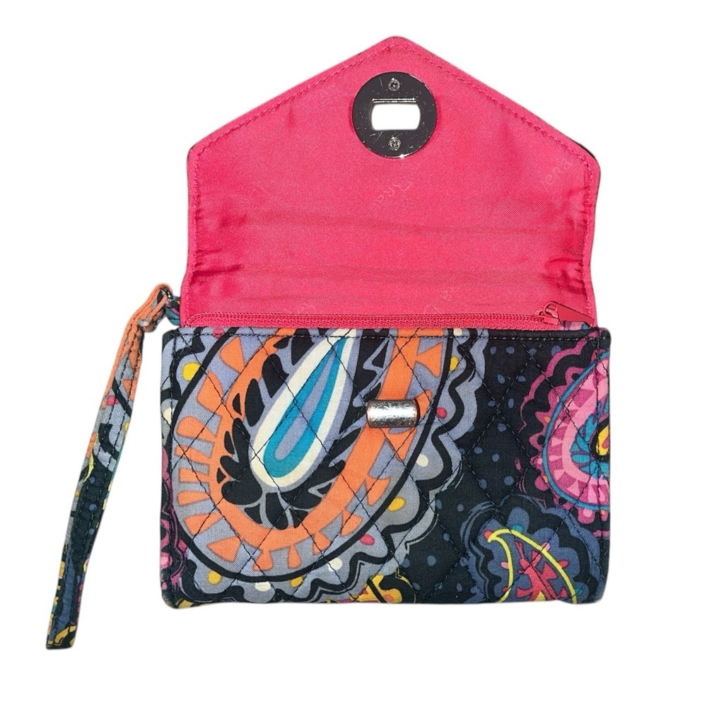 Vera Bradley twilight paisley print wristlet/wallet - Picture 2 of 4